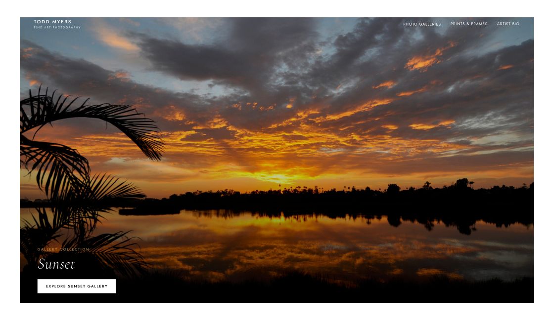Fine Art Photography website screenshot