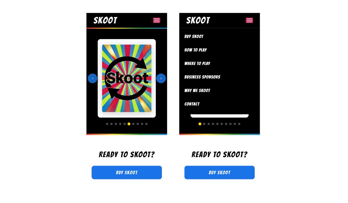 Shift Tech portfolio — Skoot mobile responsive design